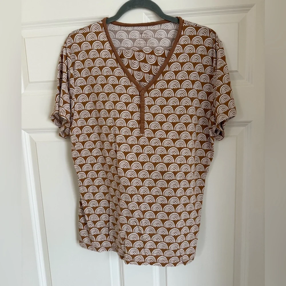 Little Sleepies Rust Rainbow Pajama Set XL - Picture 2 of 7